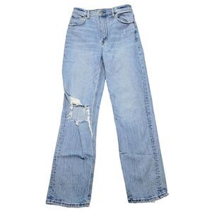 Abercrombie & Fitch Women's Jeans 27 The 90s Straight Ultra High Rise Distressed